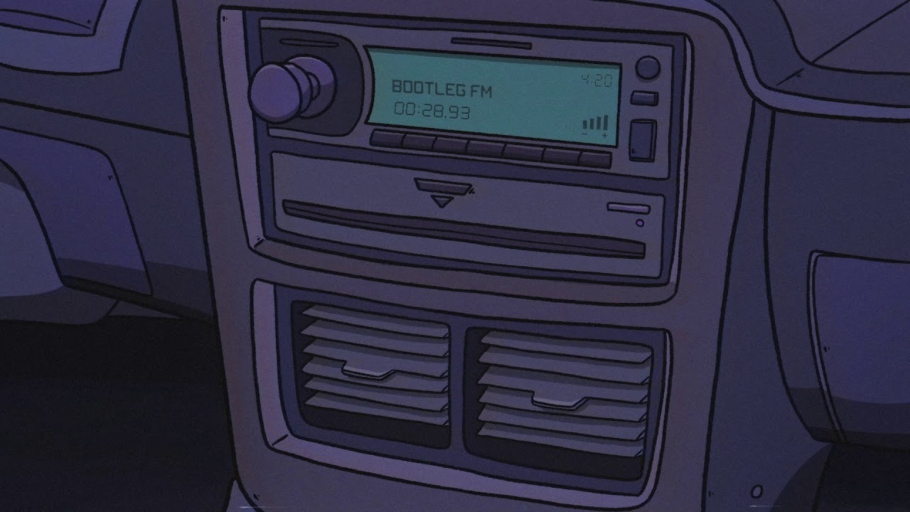 driving at night while listening to lofi