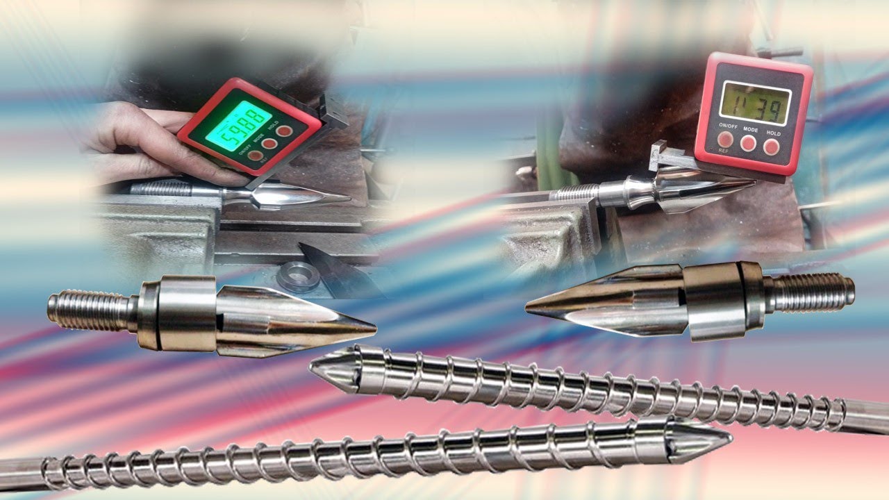 Шнековая пара для ТПА. Шнек с наконечником торпеда ТПА. Screw extruder injection molding machine