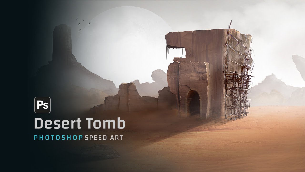 Desert Tomb - Photoshop Speed Art