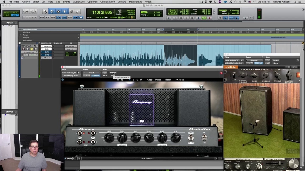 Mixing Baby Bass  Ampeg UAD2 www.areitoproducciones.com