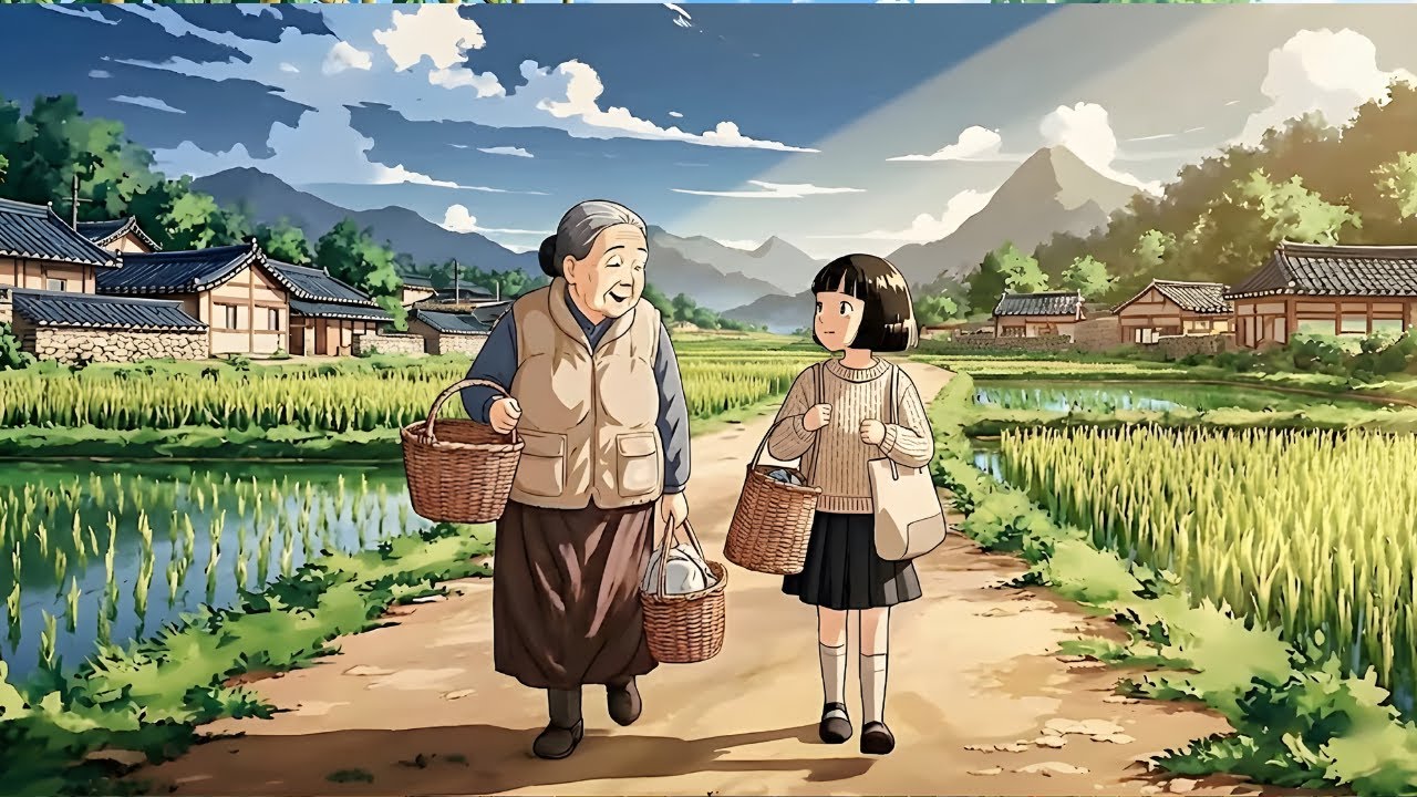 Whispered Days cooking warm bibimbap with grandma cozy home meal おばあちゃんと作る温かいビビンバ