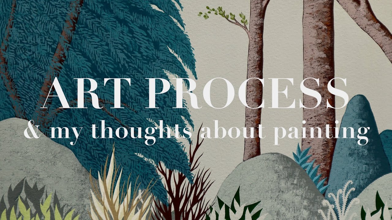 Painting Process | Working on my new series 'The Garden' | Thoughts & observations on painting