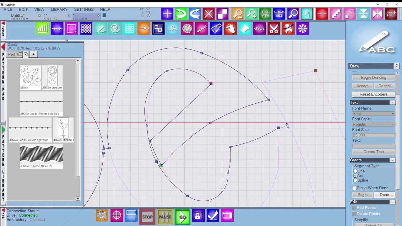 Drawing Continuous Line Text in Innova Mach 3