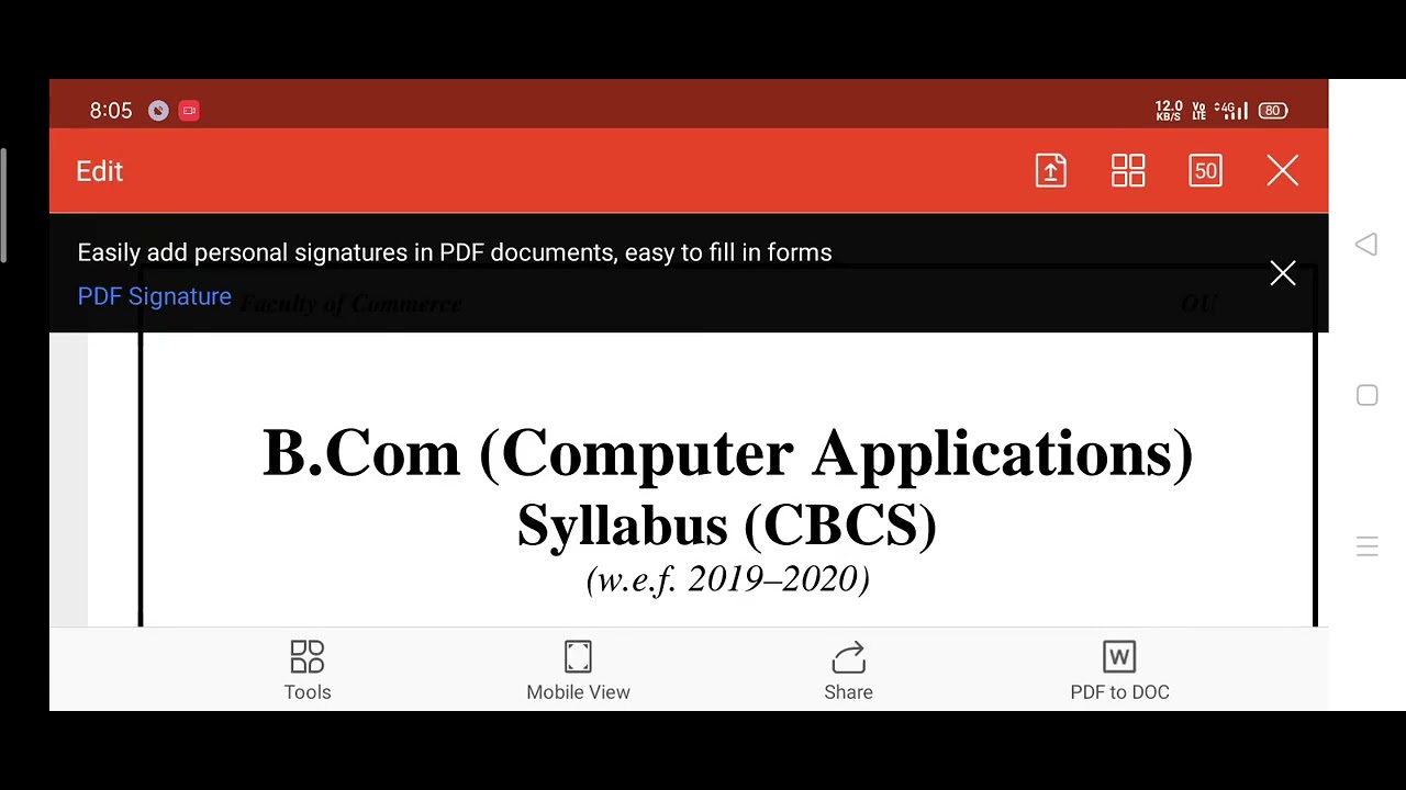 OU Degree BA BCom BSc BCA semester syllabus download PG  semester syllabus