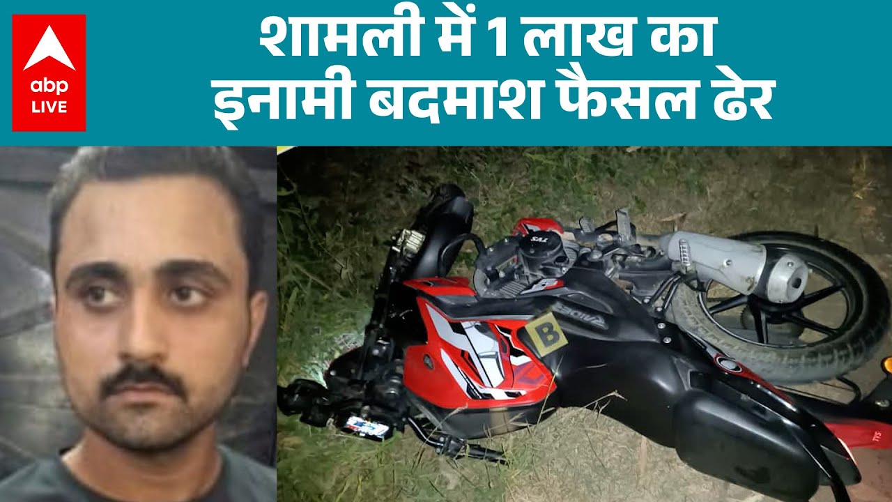 UP News: Shamli में 1 लाख का इनामी बदमाश फैसल ढेर |ABPLIVE