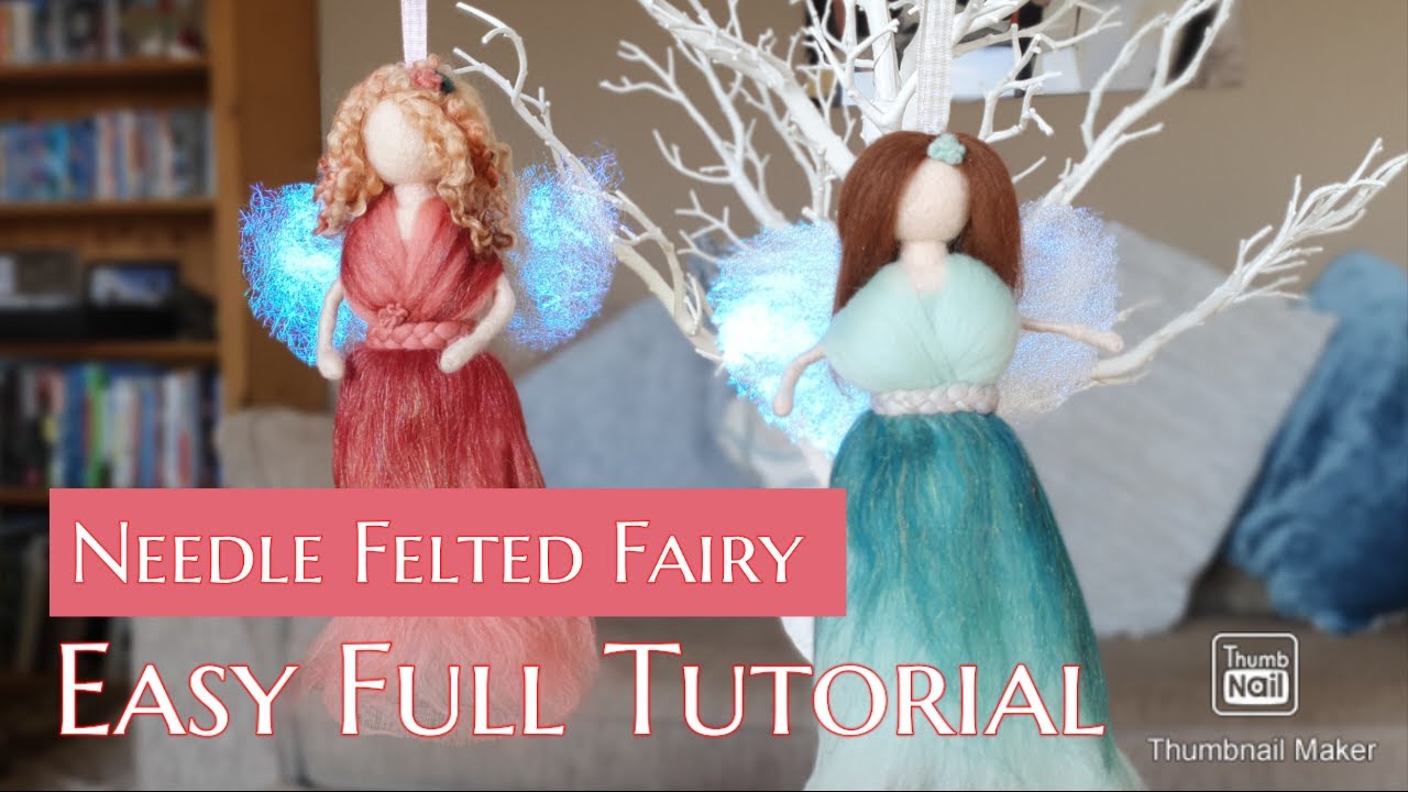 FAIRIES With ANGELINA FIBERS, SHIMMER SKIRTS And FLOWES | Needle Felted Fairies | Felting Fun