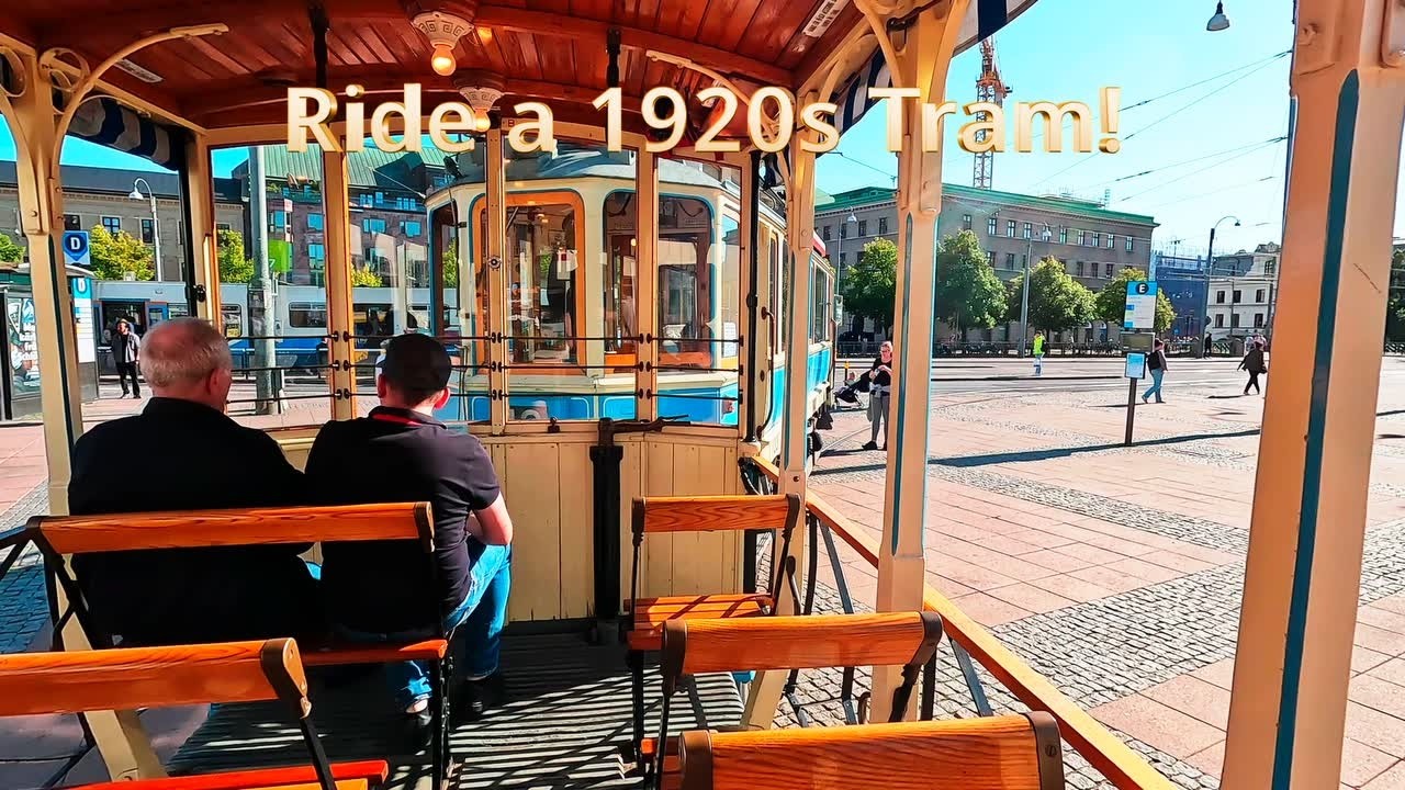 Исторический трамвай в Гётеборге | Gothenburg Sweden 4K Лето