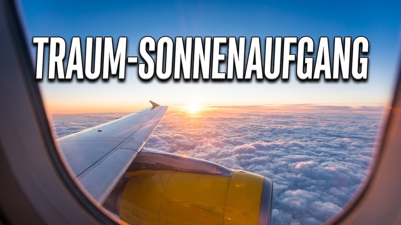 Dichter Nebel - Toller Sonnenaufgang - Flug Hamburg - Gran Canaria Condor DE1518 A320 4K