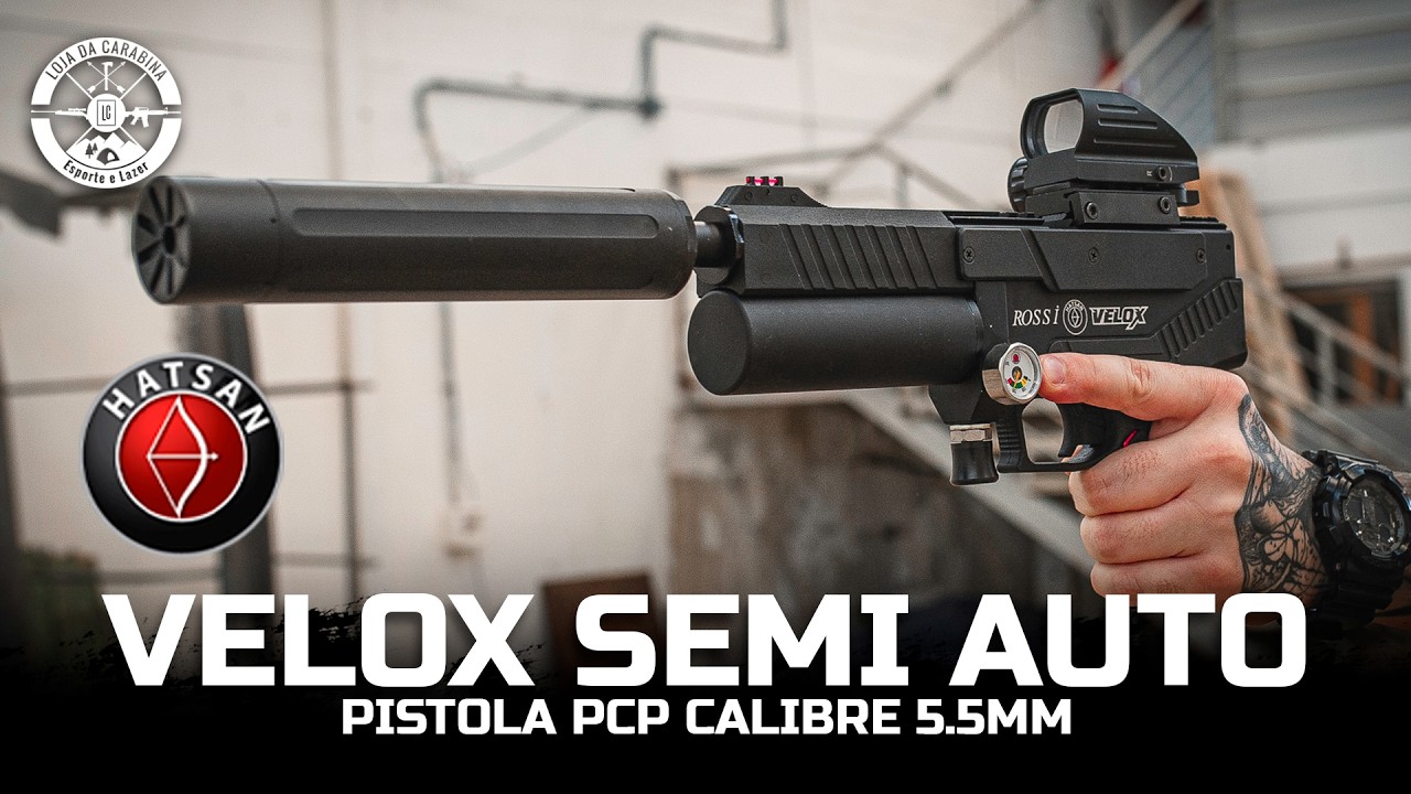 Pistola PCP Semi Automática Hatsan Velox 5.5mm