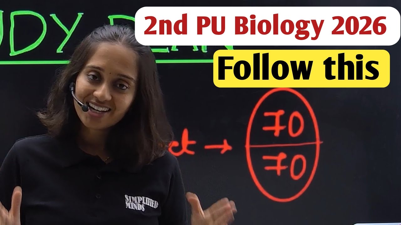 Follow this study plan score 70/70 |  2nd PU Biology Exam 2026