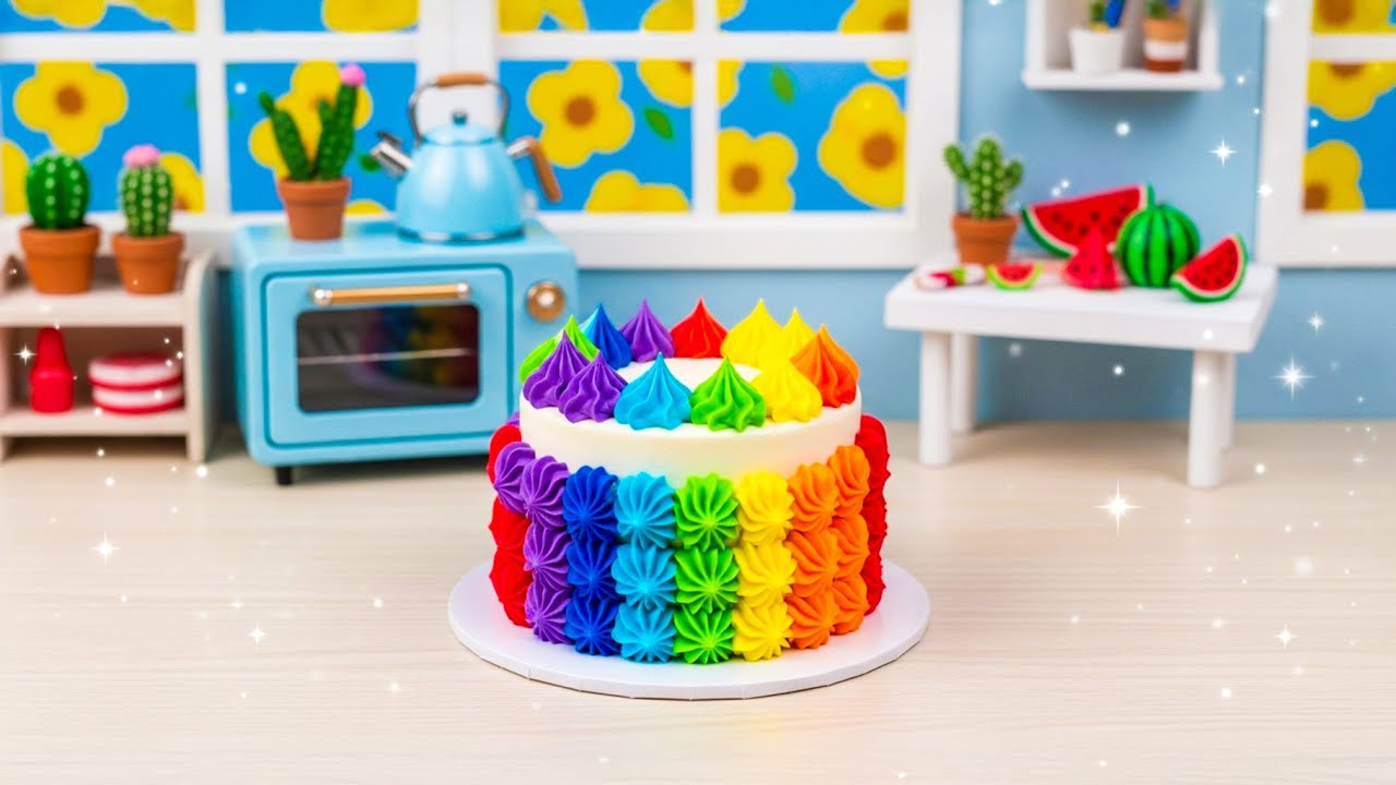 Amazing Rainbow Petal Cake Decorating 🌈 놀라운 무지개 꽃잎 케이크 장식