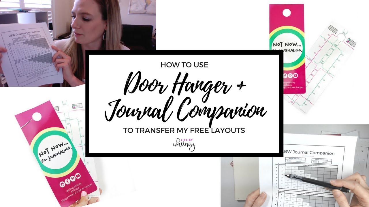 How to use the Door Hanger & Journal Companion for Bullet Journal Layouts
