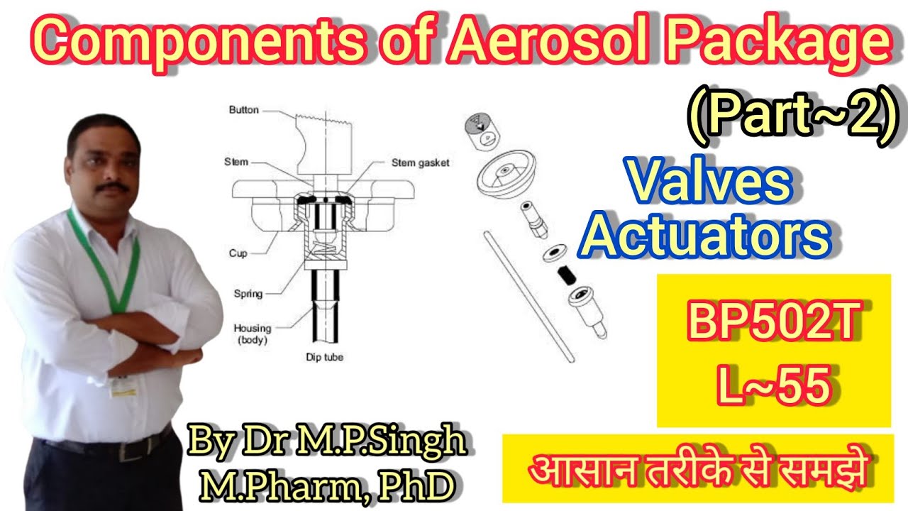 Valve & Actuators | Pharmaceutical Aerosols | Industrial Pharmacy-I | BP502T | L~55