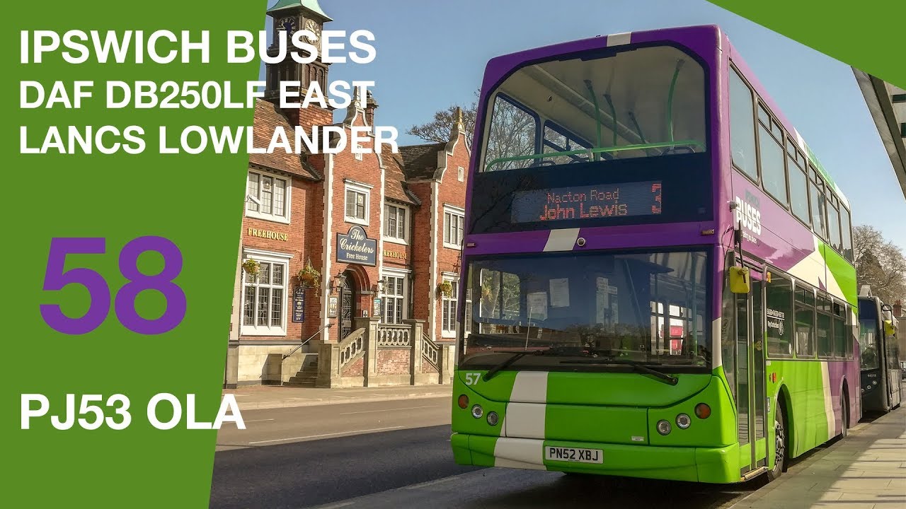 Ipswich Buses DAF DB250LF East Lancs Lowlander || 58 (PJ53 OLA)