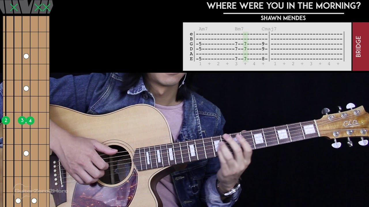 Where Were You In The Morning Guitar Cover Acoustic - Shawn Mendes 🎸 |Tabs + Chords|