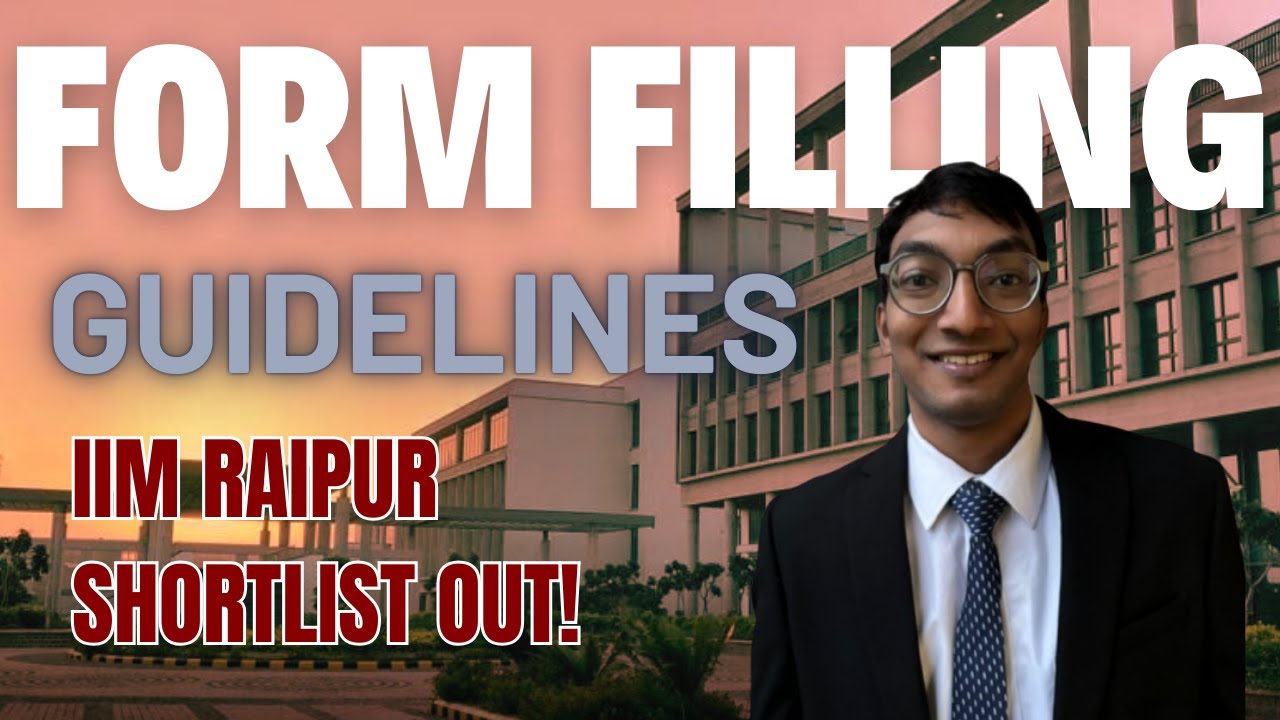 IIM Raipur Shortlist Out | IIM Raipur Personal Data Form filling guidelines| Hemant Tulsan