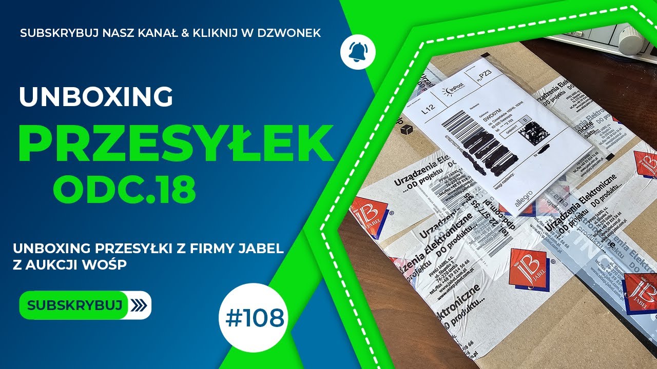 UnBoxing Przesyłki z Firmy JABEL z Aukcji WOŚP - Warto Pomagać !!! - [U/18]