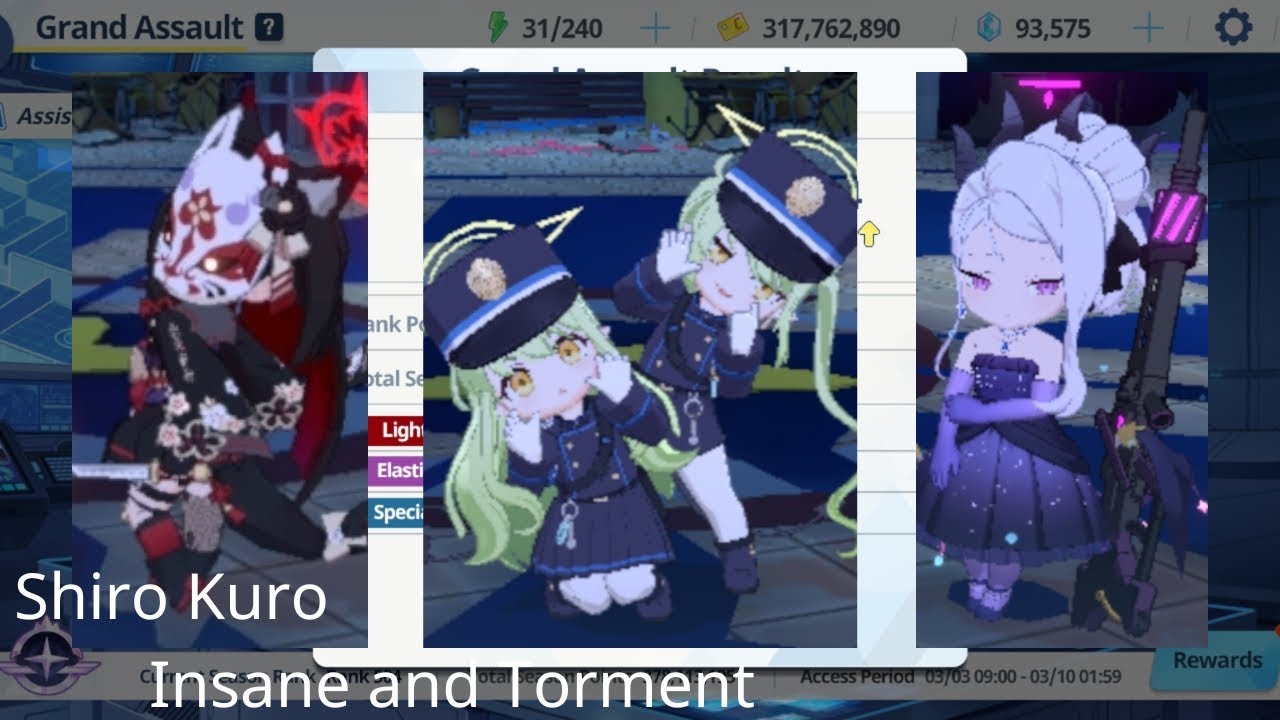 Grand Assault: Shiro Kuro Insane & Torment | The First Double Torment?