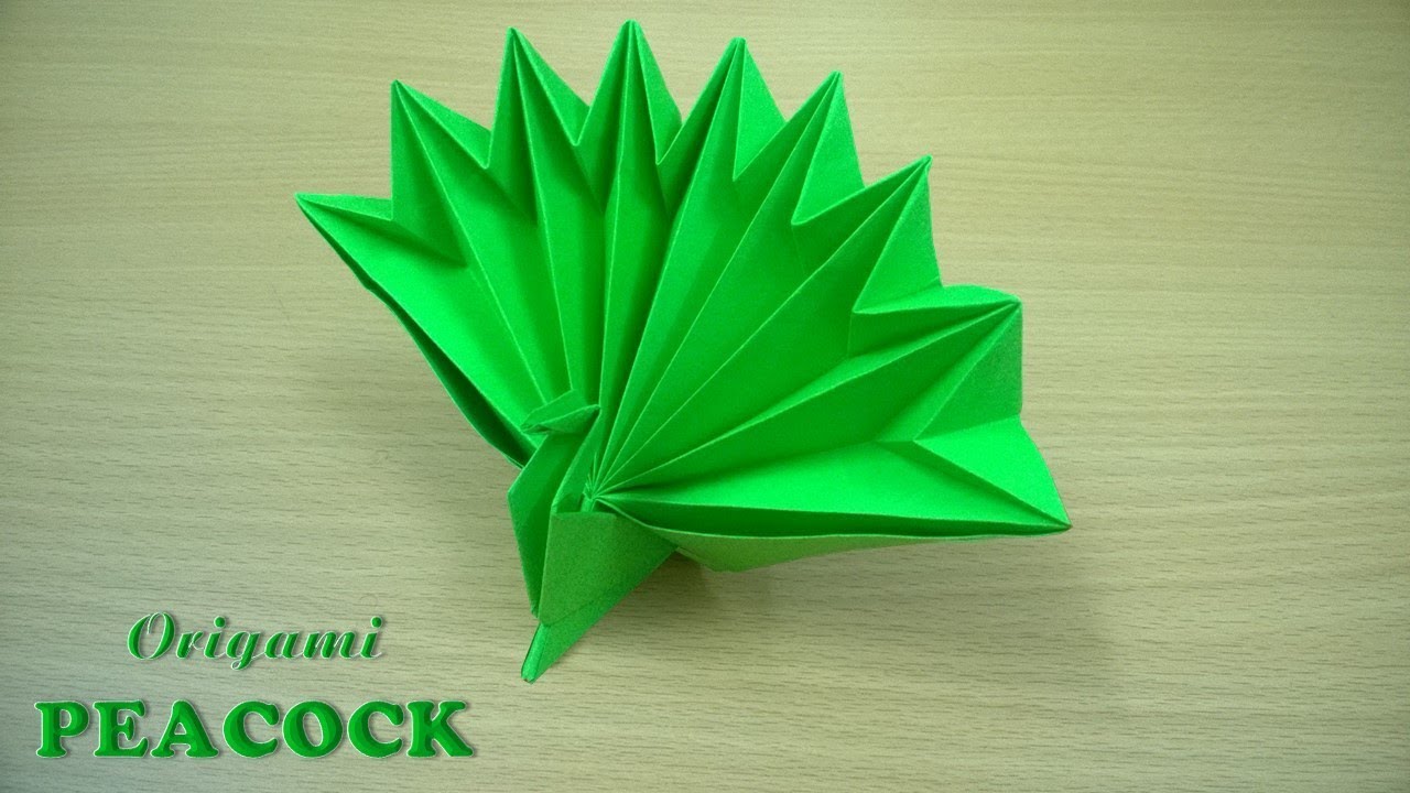 Origami PEACOCK✦Hướng dẫn gấp con công xòe đuôi♥️Tuan Bo TubeHD♥️