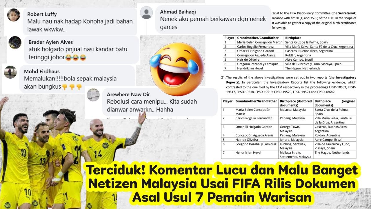 Malaysian Netizens' Hilarious and Embarrassing Comments After FIFA Releases Documents on the Orig...