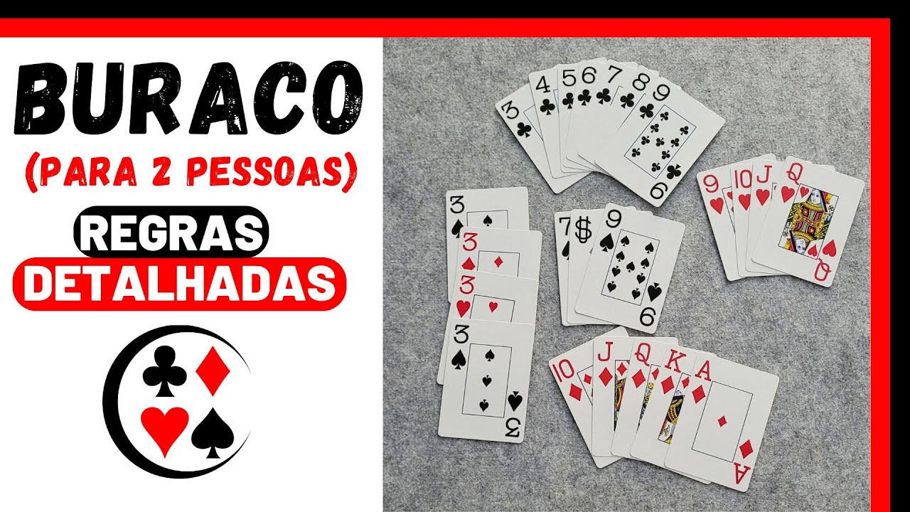 Como Jogar BURACO em 2 Pessoas - Jogo de Baralho ♣️♦️♠️♥️