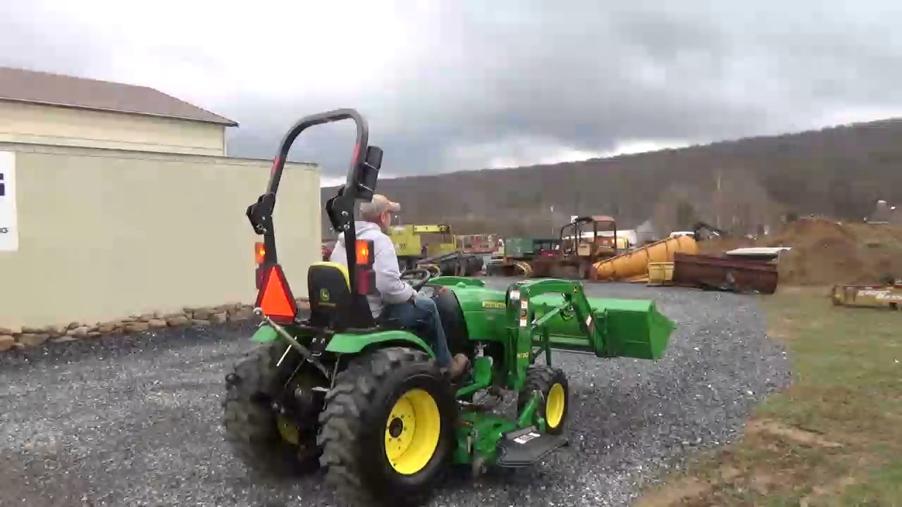 2014 John Deere 2032R Compact Tractor With H130 Loader And 62D Belly Mower For Sale