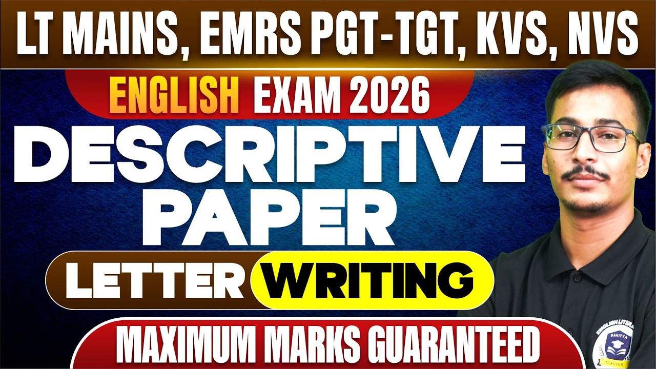 How to Write Letter for EMRS, DSSSB, TGT, PGT TIER 2 Exams | Descriptive Paper | Score High Mark