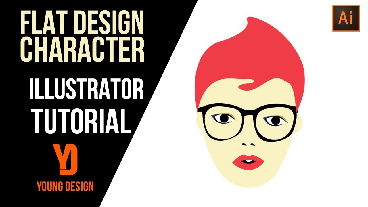 Flat Design,Illustration Character Design - Adobe Illustrator Tutorial #12 (Flat Design)