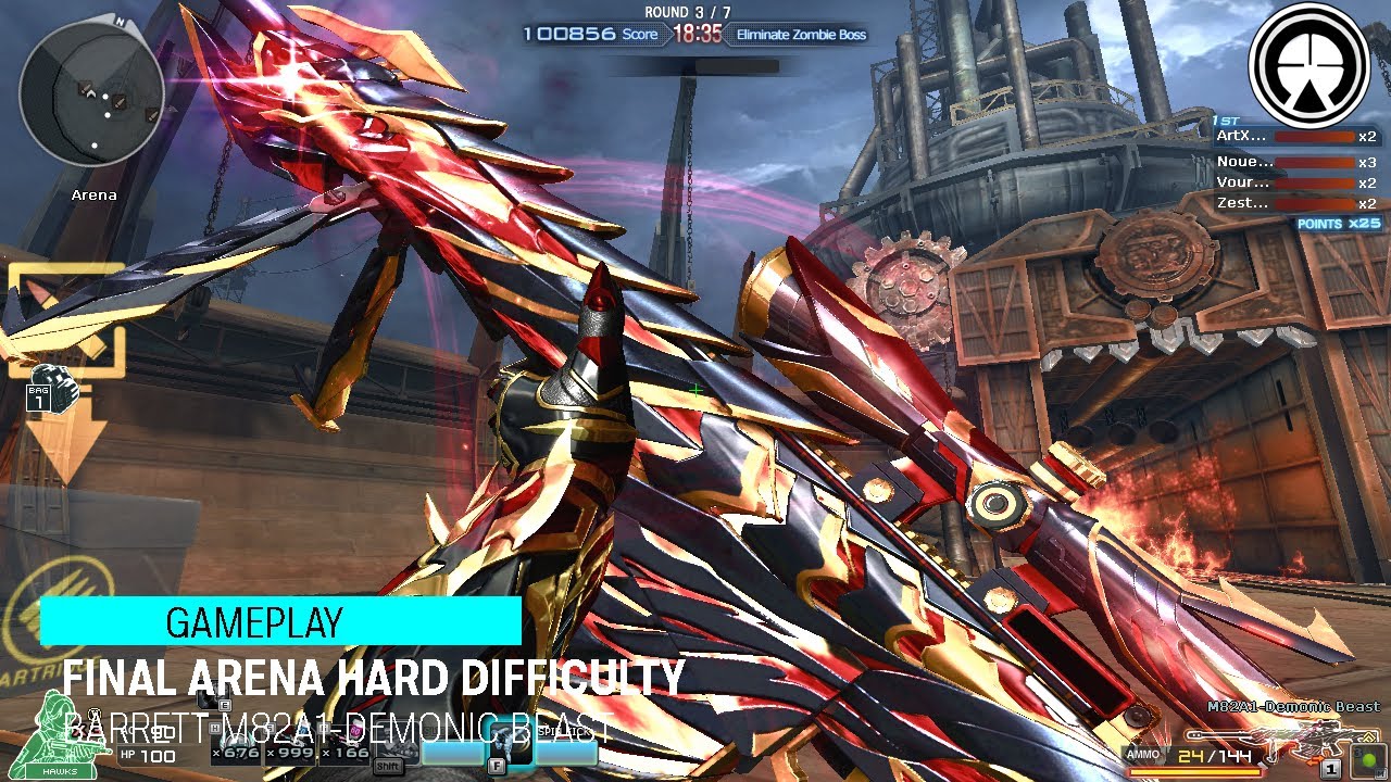 Barrett M82A1-Demonic Beast in Final Arena (HARD Difficulty) Gameplay || CrossFire Philippines