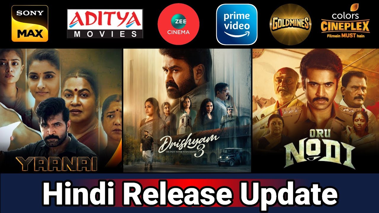 5 New South Hindi Dubbed Movies Release Update | Yaanai | Drishyam 3