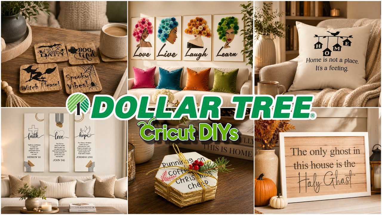 8 Cricut Dollar Tree DIYs That Look EXPENSIVE 