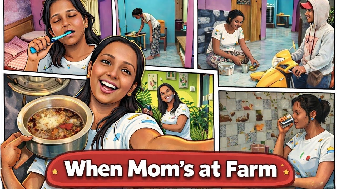My Daily Routine When Mummy Goes to the Farm🤩|Morning to Evening Routine 🌾|#konkanivideos #dailyvlog