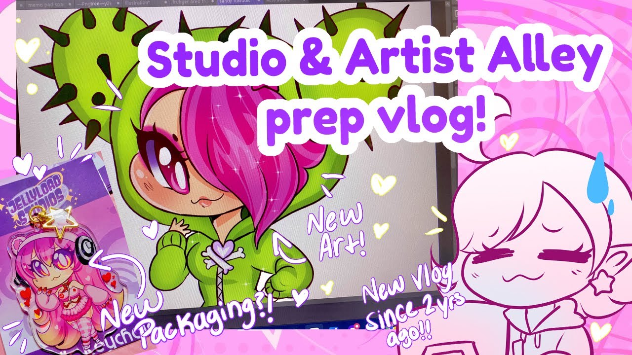 Studio & Artist Alley Prep Vlog || First vlog in 2 years?! || new packaging, artwork, and more!