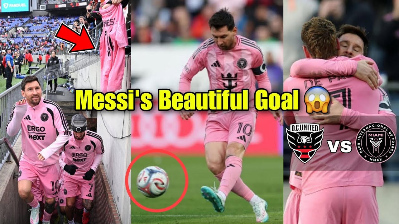Inter Miami fans' crazy reaction after Messi scored a beautiful goal to beat DC United