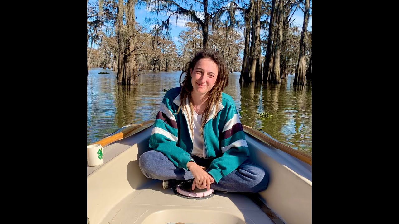 Ellen Magellan tells Boudreaux & Thibodeaux jokes for Tinyboatsession on the Achafalaya Basin, LA