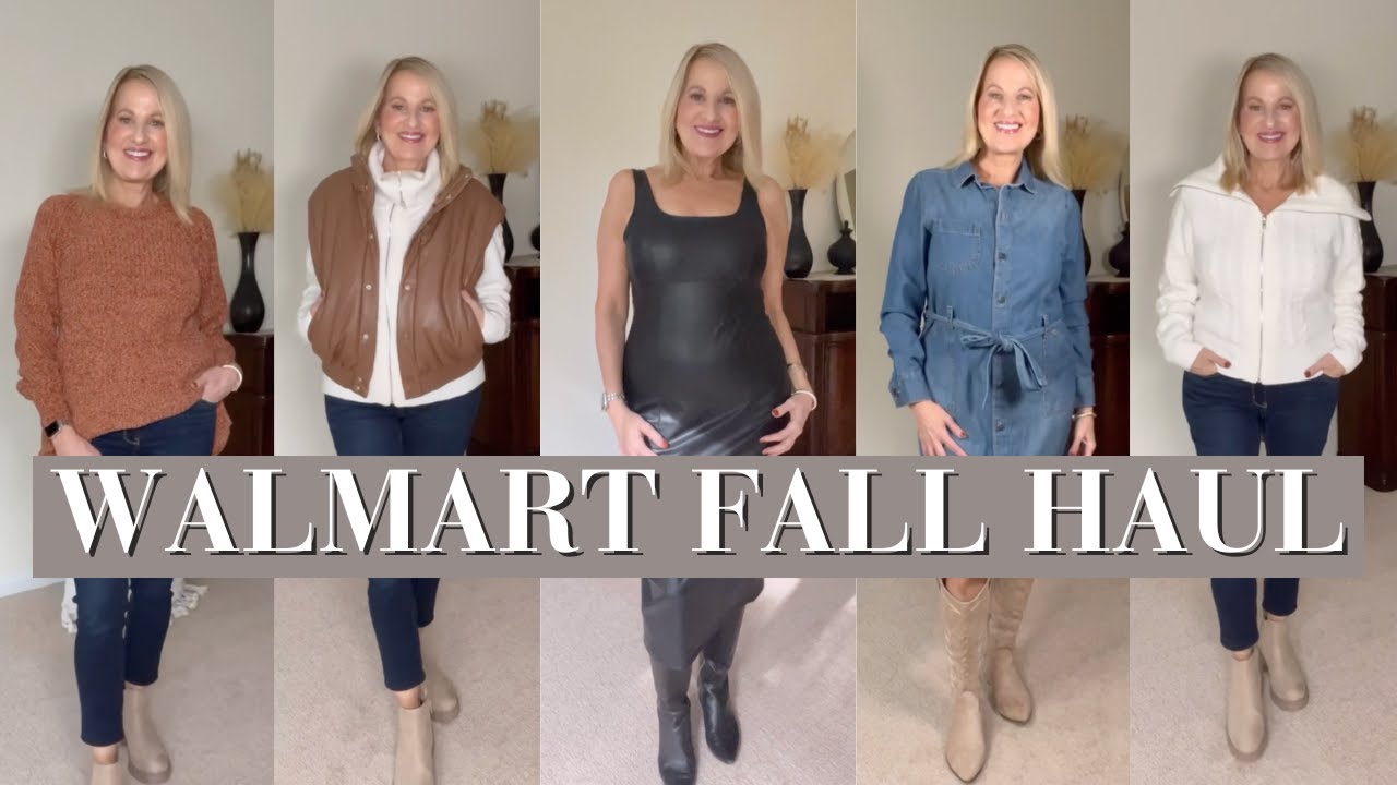 Walmart Fall Try On | Affordable Fashion | Faux Leather | Dresses | Casual | #over40, #over50