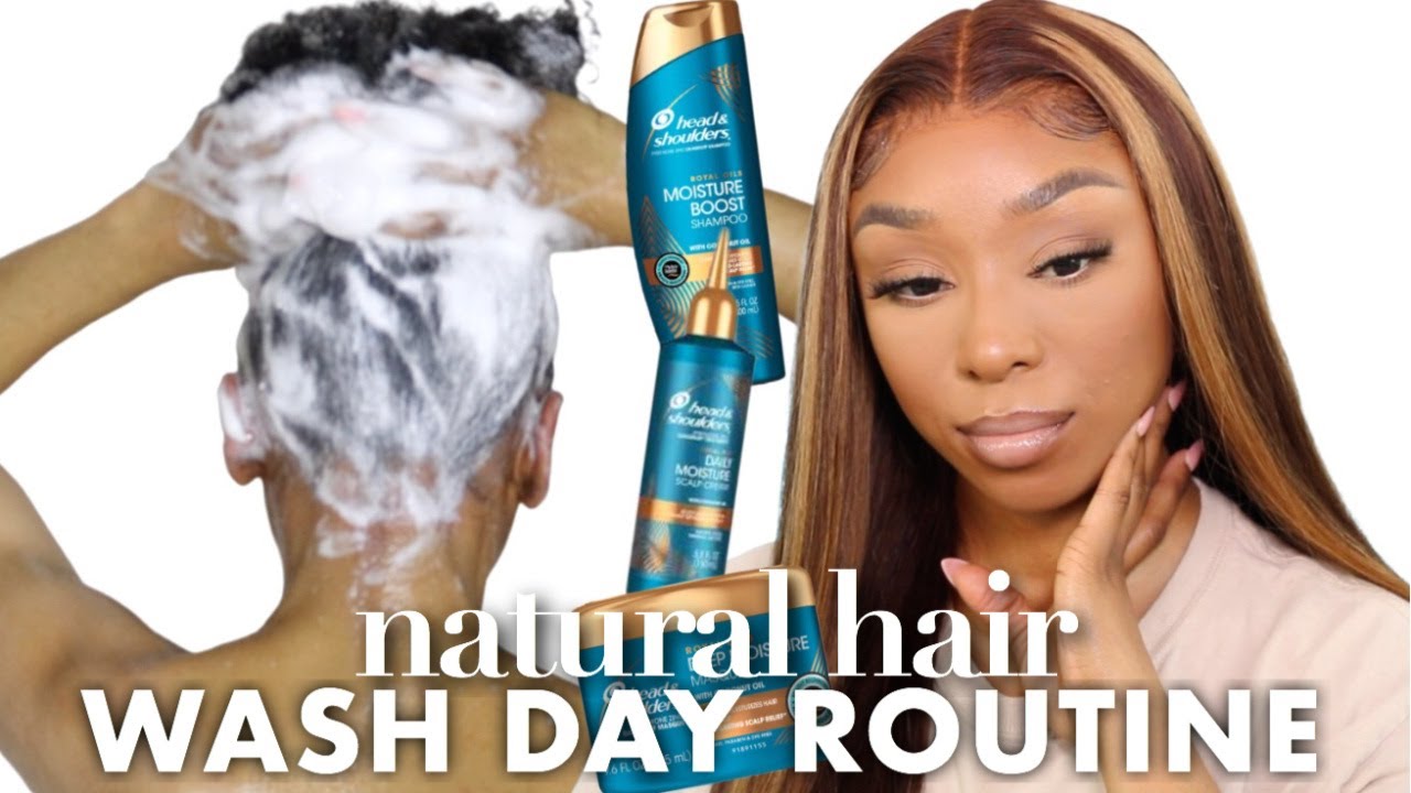 NATURAL HAIR | WASH DAY ROUTINE! Scalp Treatment, Deep Condition + Protective Style feat. Royal Oils