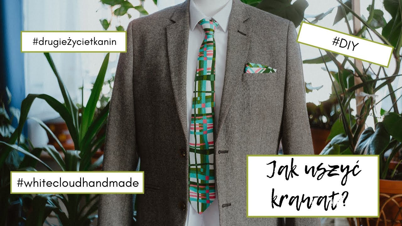 Jak uszyć prosty krawat? || Krawat w 30 minut || White Cloud Handmade