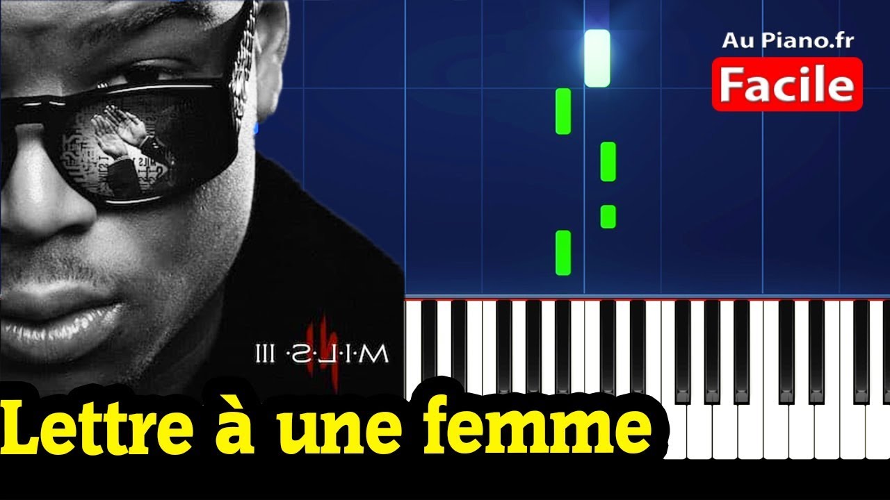 Ninho - Lettre à une femme (Piano Cover Tutorial Paroles Instrumental Karaoke)