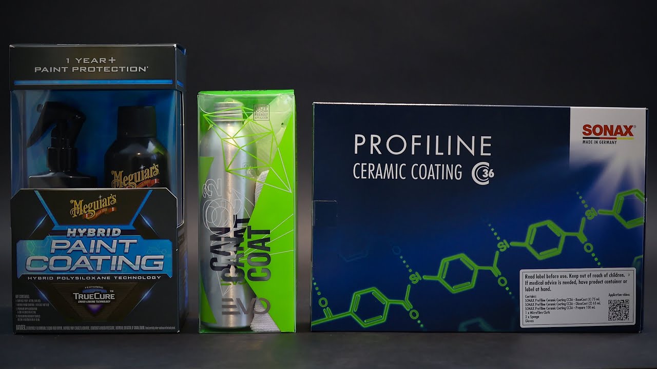 Лучшее автомобильное покрытие для распыления | Meguairs Hybrid Paint Coating против Gyeon Can Coa...