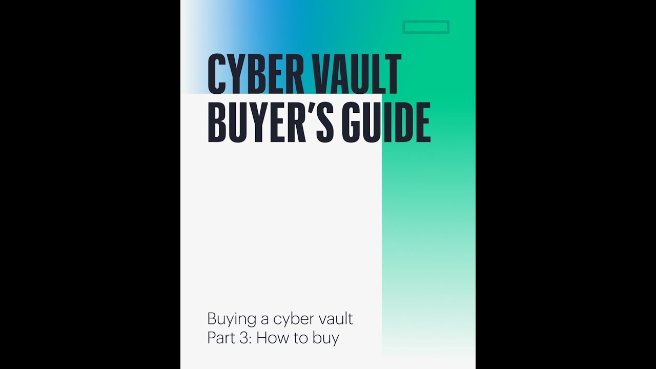 Buying a cyber vault part 3 - How to buy