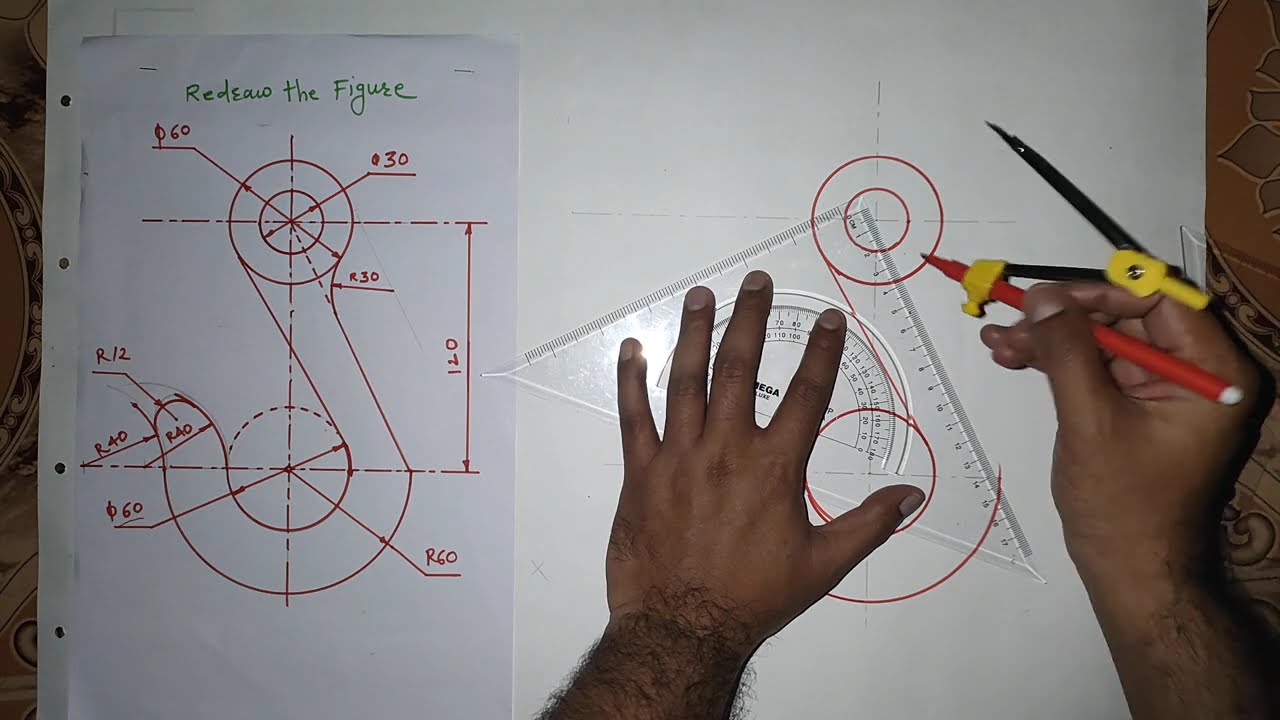 Redraw hook as per given dimensions.#automobile #mechanical #graphics