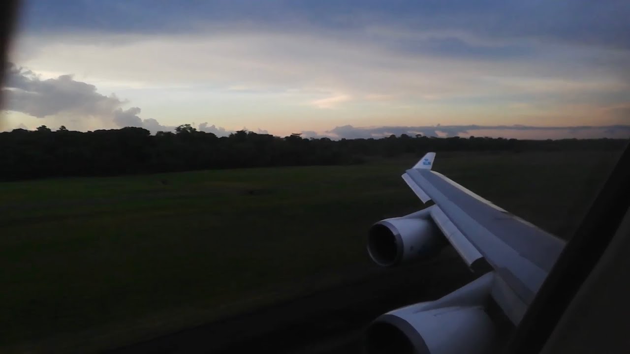 KLM 747-400 Landing I Surinam Paramaribo/Johan Adolf Pengel Intl I From Amsterdam I KL713