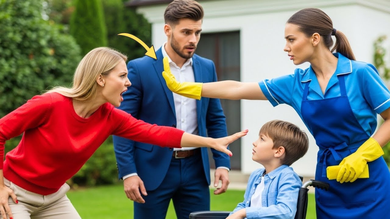 MILLONARIO VE A SU EMPLEADA DEFENDER A SU HIJO EN SILLA DE RUEDAS... Y DESCUBRE LA VERDAD