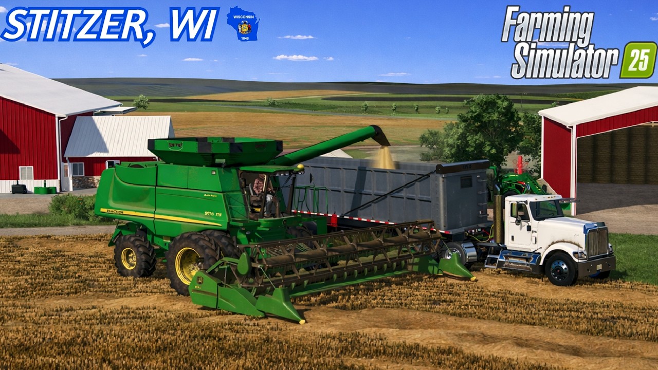 Epic First Oat Harvest On Our Wisconsin Dairy Farm!!! | Farming Simulator 25