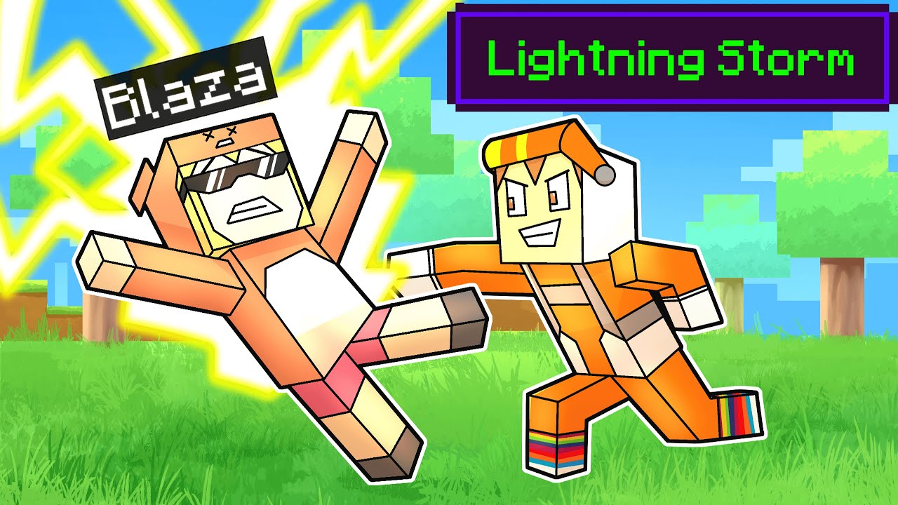 minecraft manhunt but every PUNCH IS A CUSTOM EFFECT