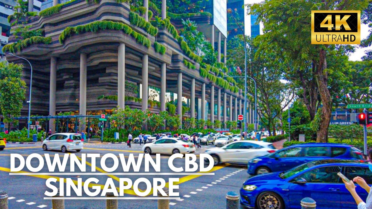 Rush Hour in Singapore CBD ~ Singapore Walking Tours [4K]