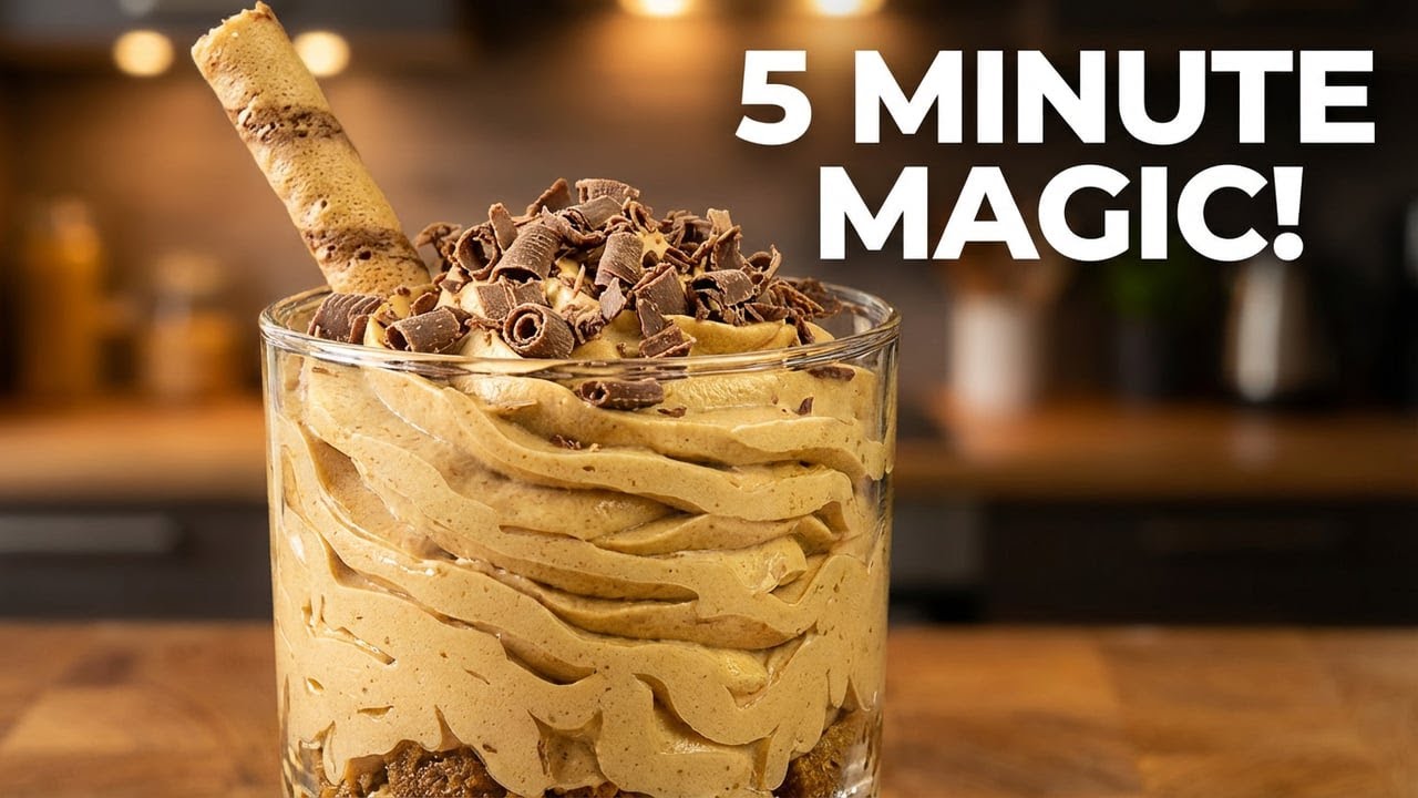 Coffee Mousse Dessert in 5 Minutes | It's so delicious, you'll be surprised!