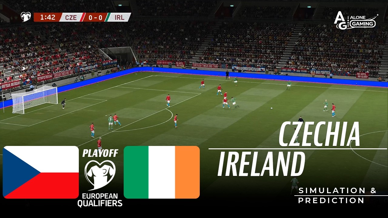 CZECHIA vs. IRELAND - World Cup Qualifiers 2026 | Full Match All Goals | Simulation PES