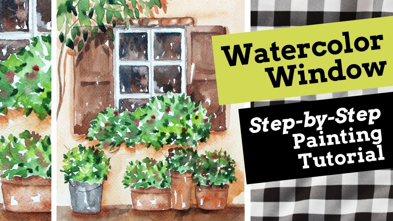 Beautiful Watercolor Window Step by Step Tutorial